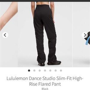 NWT Lululemon Black dance studio slim fit high rise Flared Pants